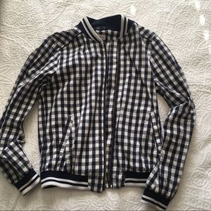 Buffalo check bomber jacket